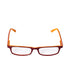 B+D Unisex Red and Orange Rectangular Reading Glasses with Clear Lenses — Shop the Latest Online.