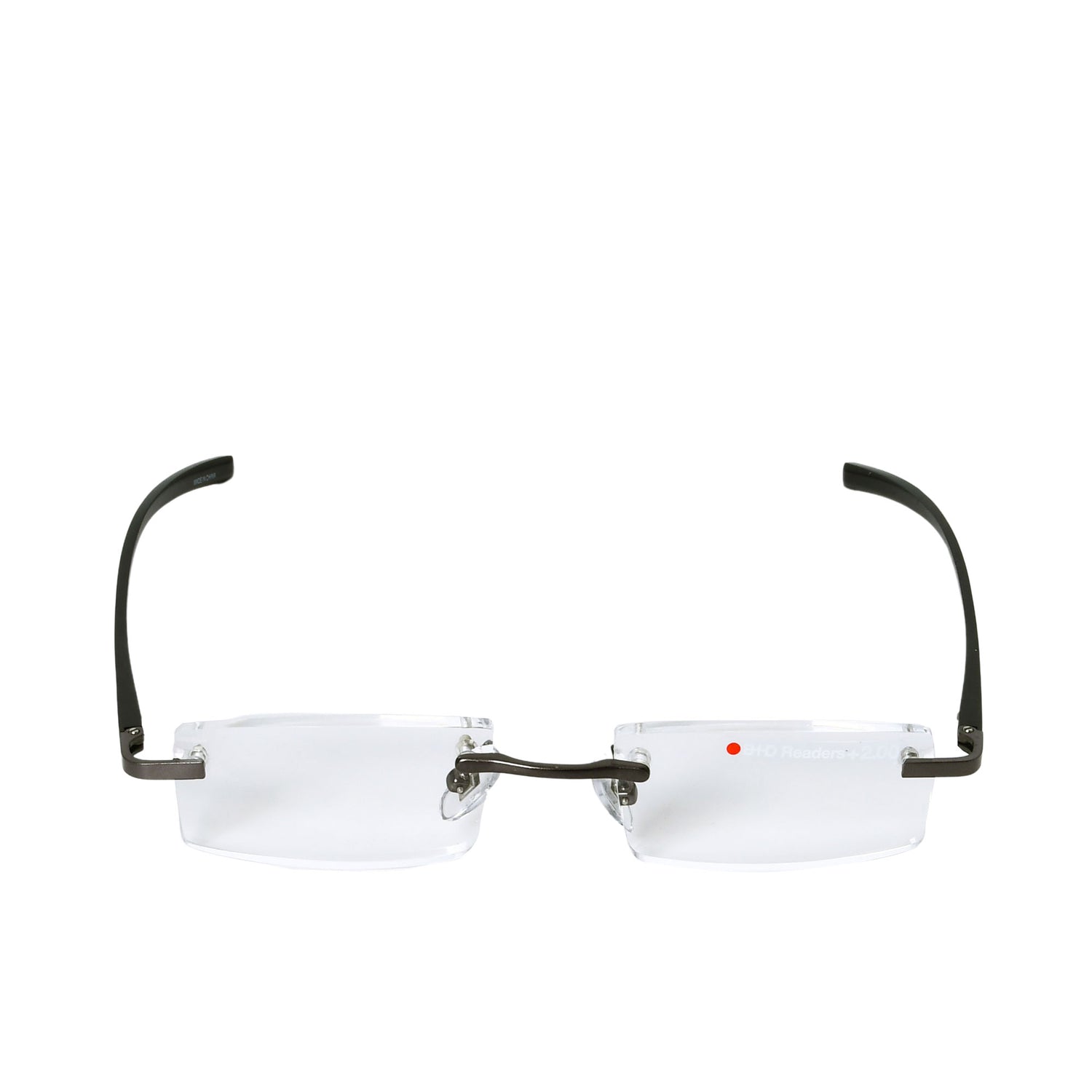 B+D Black Rimless Reading Glasses with Gunmetal frame B+D Black Rimless Reading Glasses with Gunmetal frame