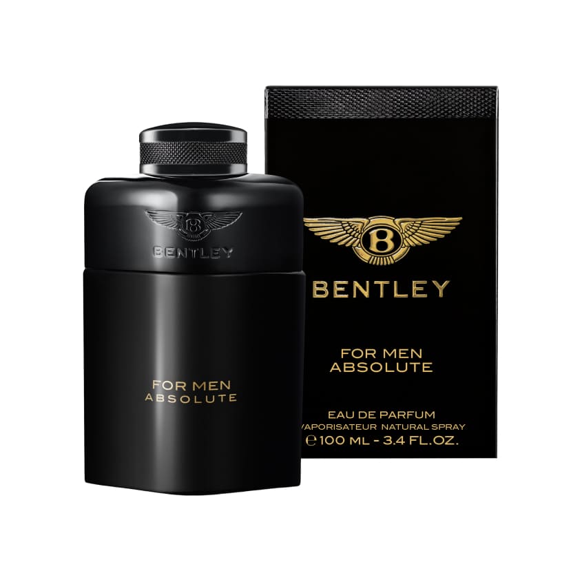 Bentley Absolute Eau de Parfum for Men 100ml in a sleek black bottle, available for online purchase at Paris Gallery Qatar