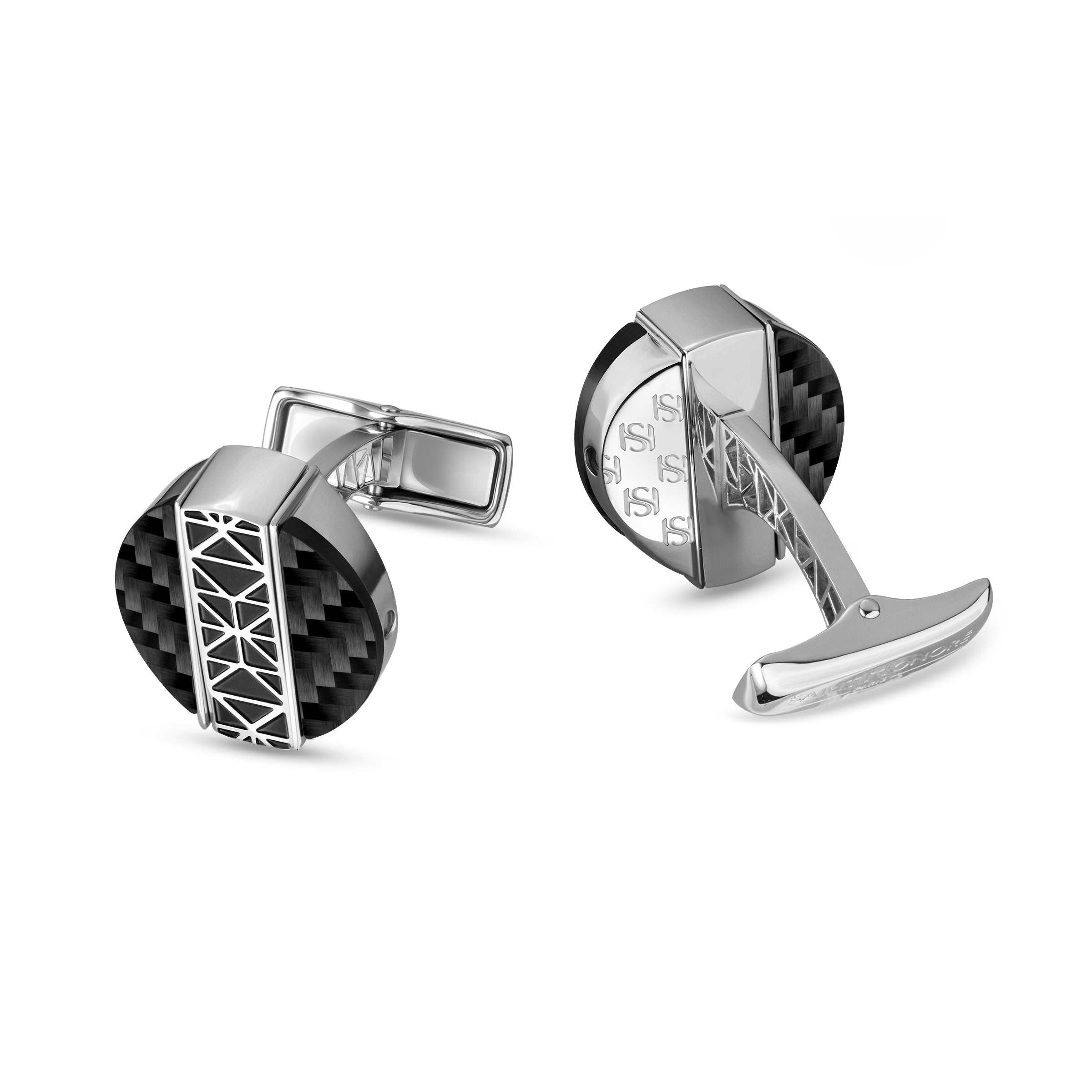 Saint Honoré Black Carbon Fiber Cufflinks