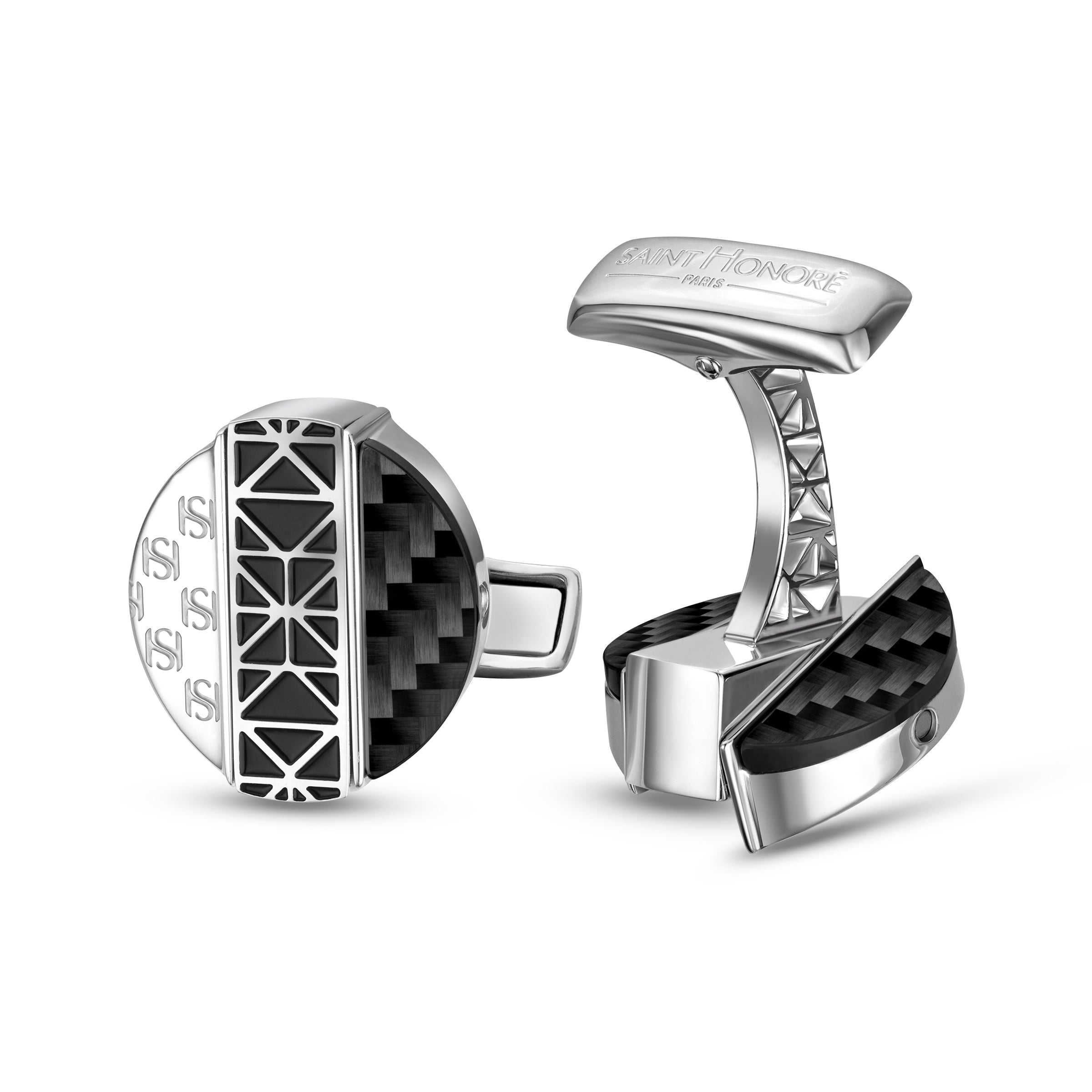 Saint Honoré Black Carbon Fiber Cufflinks
