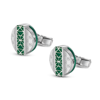 Saint Honoré Champ de Mars Malachite & Silver Cufflinks