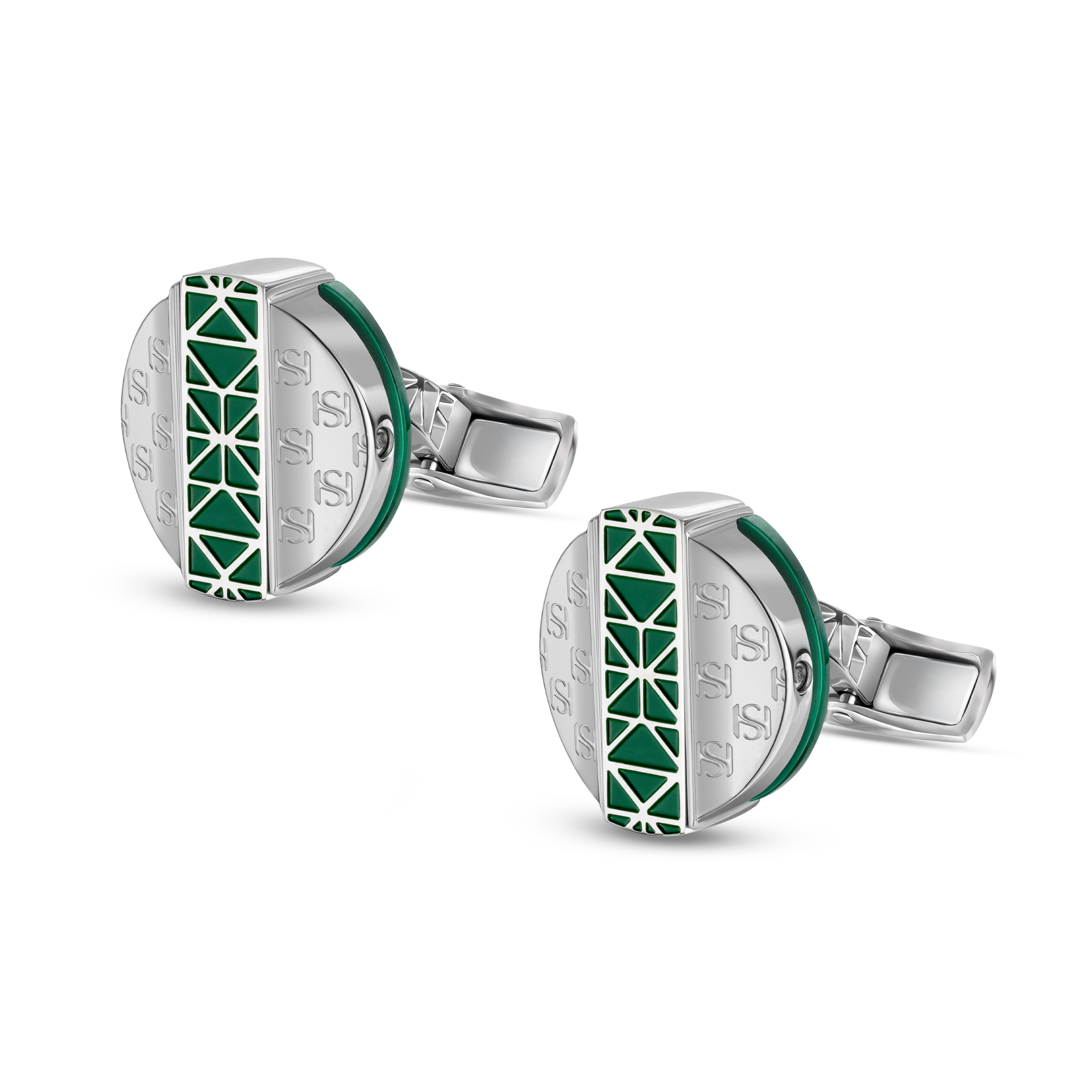 Saint Honoré Champ de Mars Malachite & Silver Cufflinks