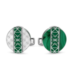 Saint Honoré Champ de Mars Malachite & Silver Cufflinks