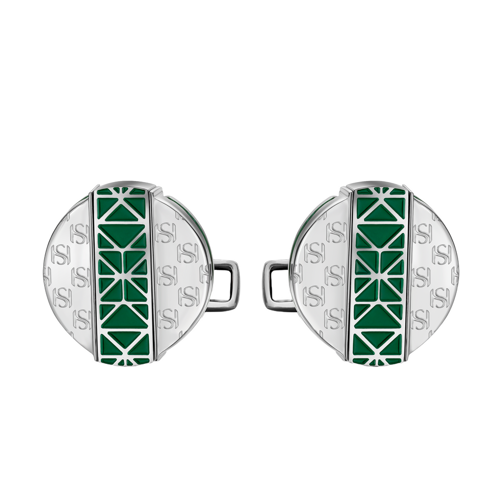 Saint Honoré Champ de Mars Malachite & Silver Cufflinks