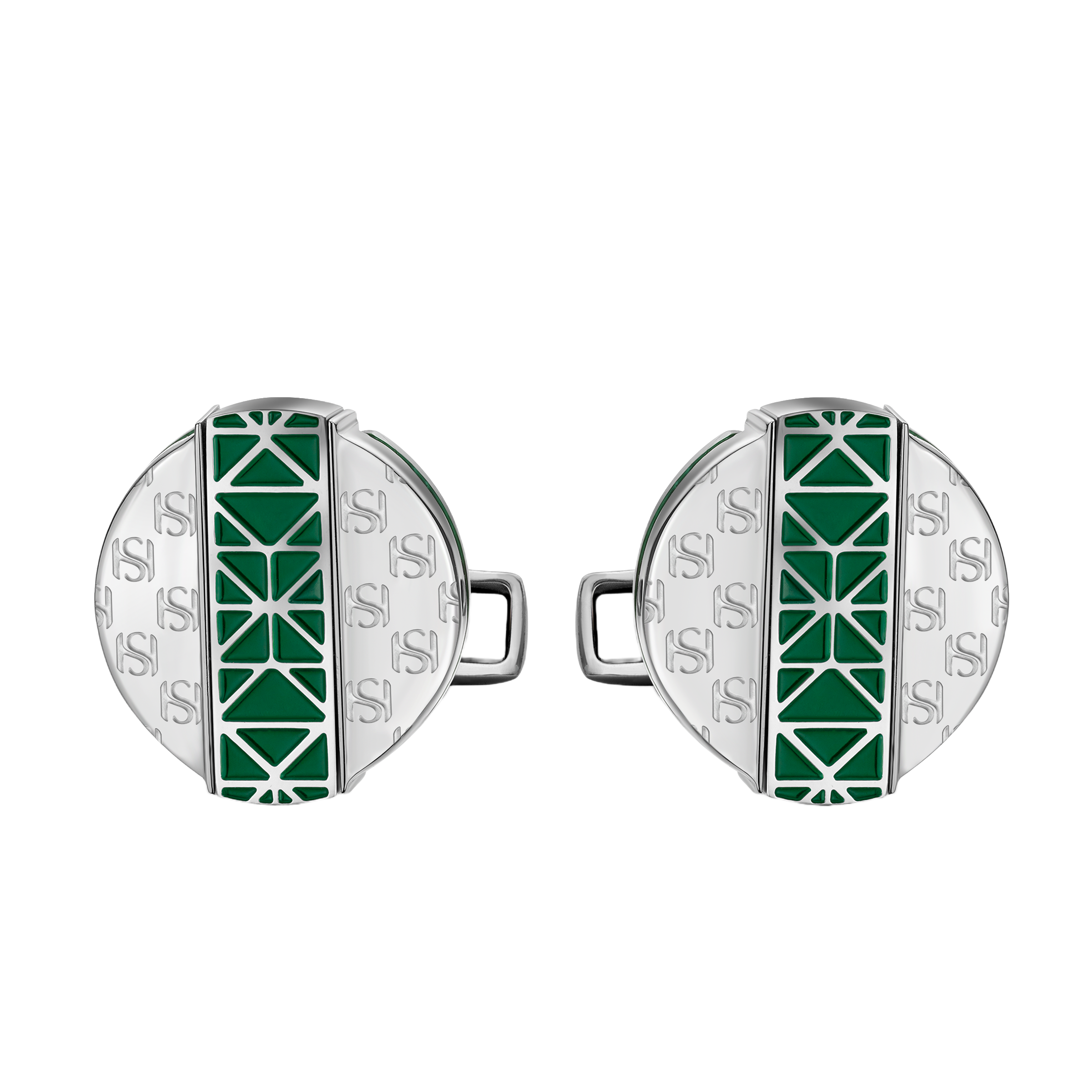 Saint Honoré Champ de Mars Malachite & Silver Cufflinks