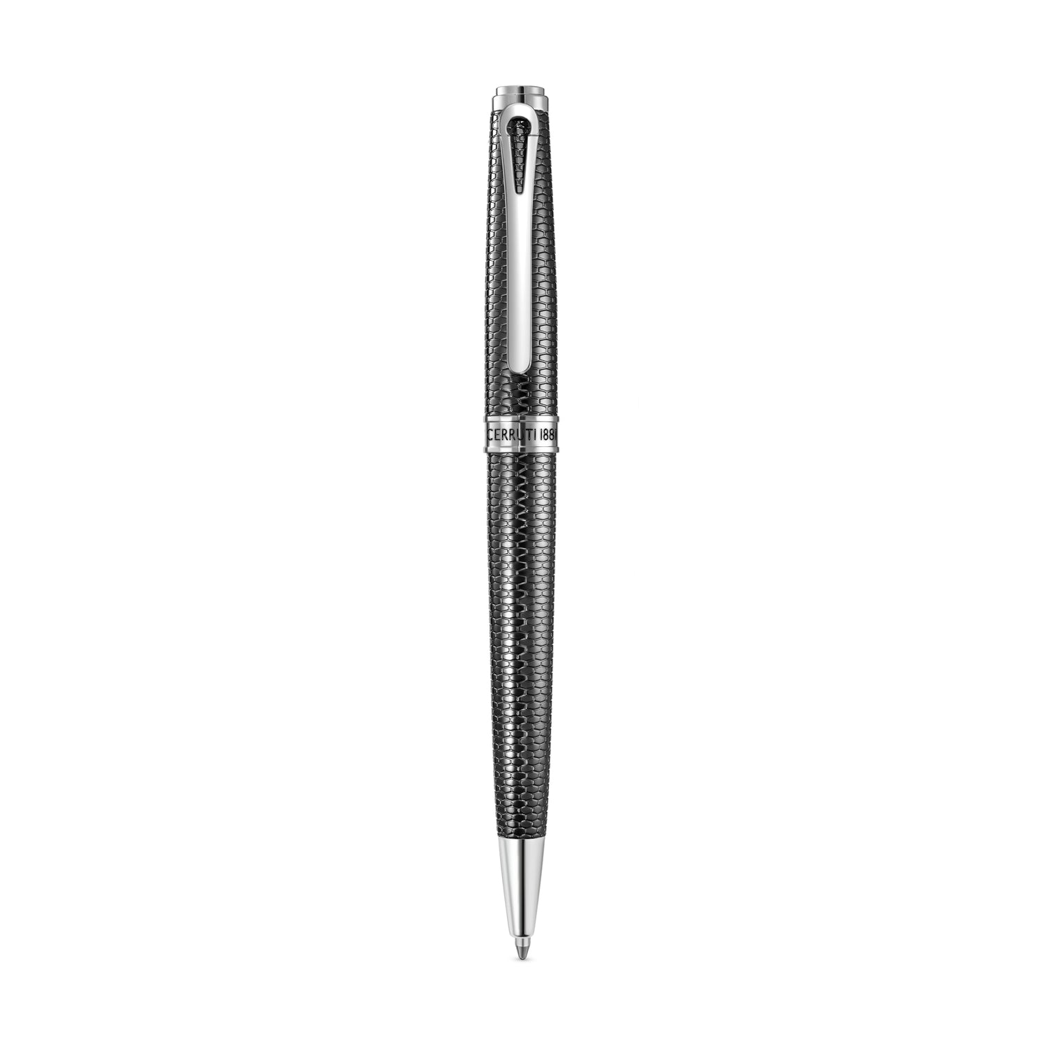Cerruti Giovanni Black Lacquer Pen with Stainless Steel Trims