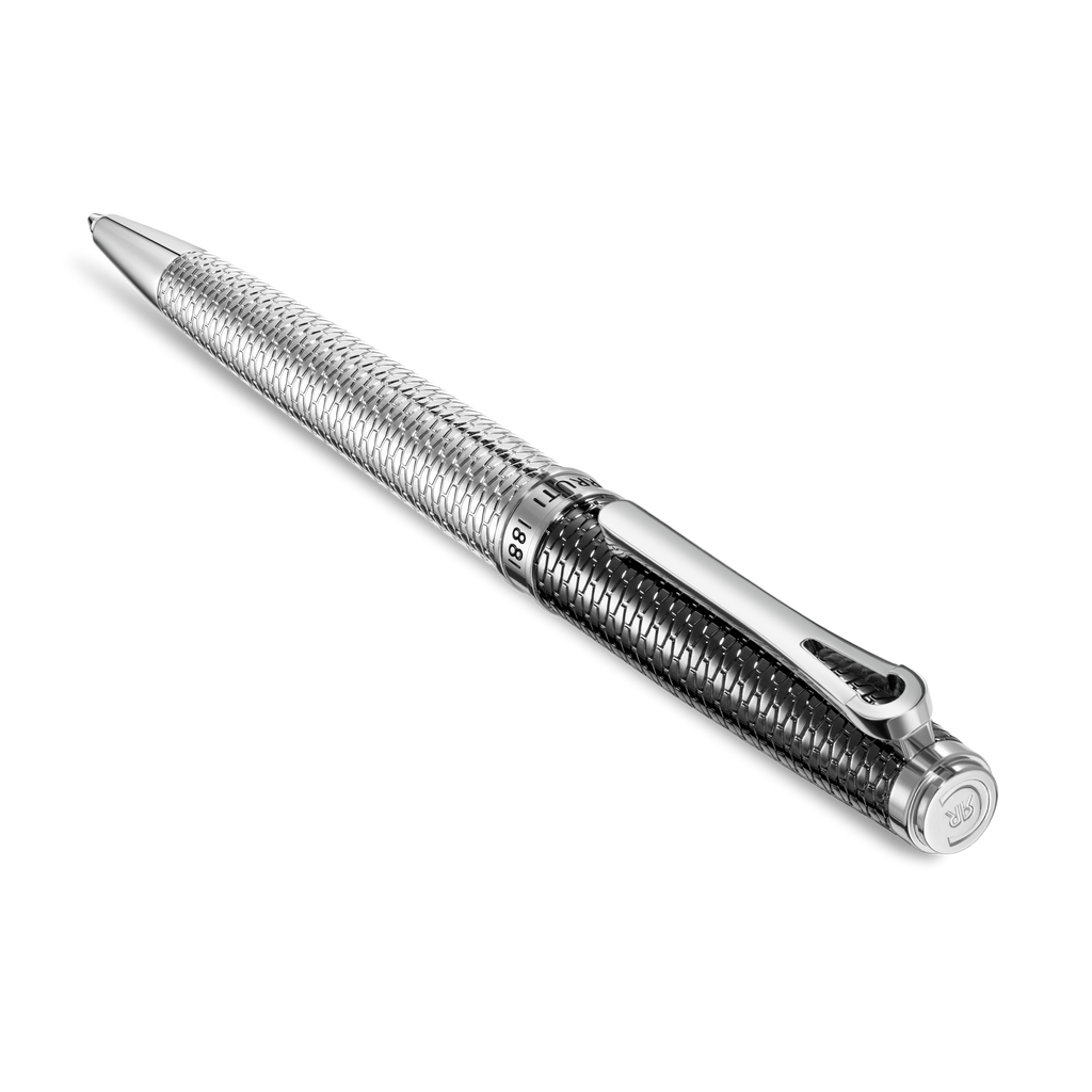 Cerruti 1881 Silver and Gunmetal Textured Ballpoint Pen
