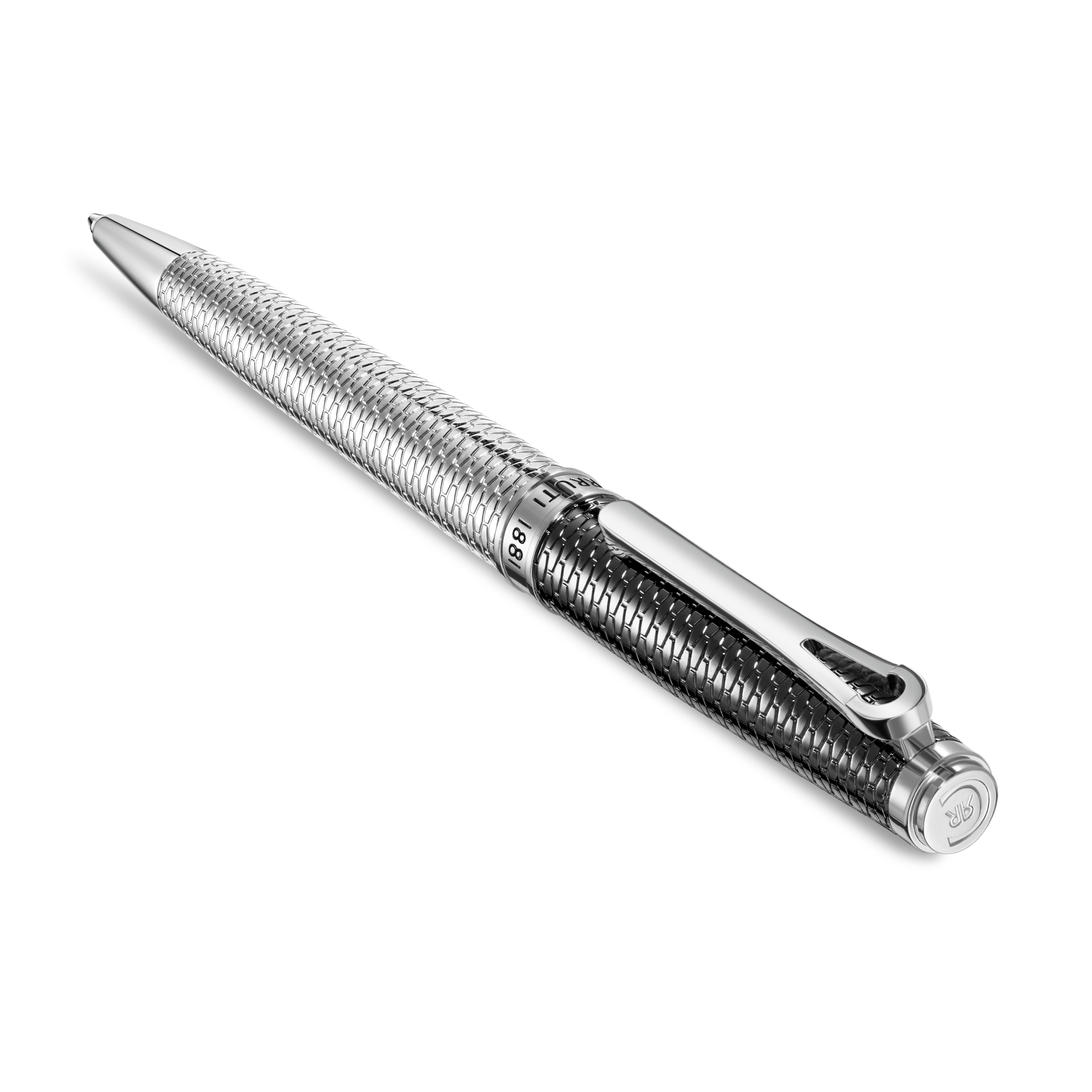 Cerruti 1881 Silver and Gunmetal Textured Ballpoint Pen