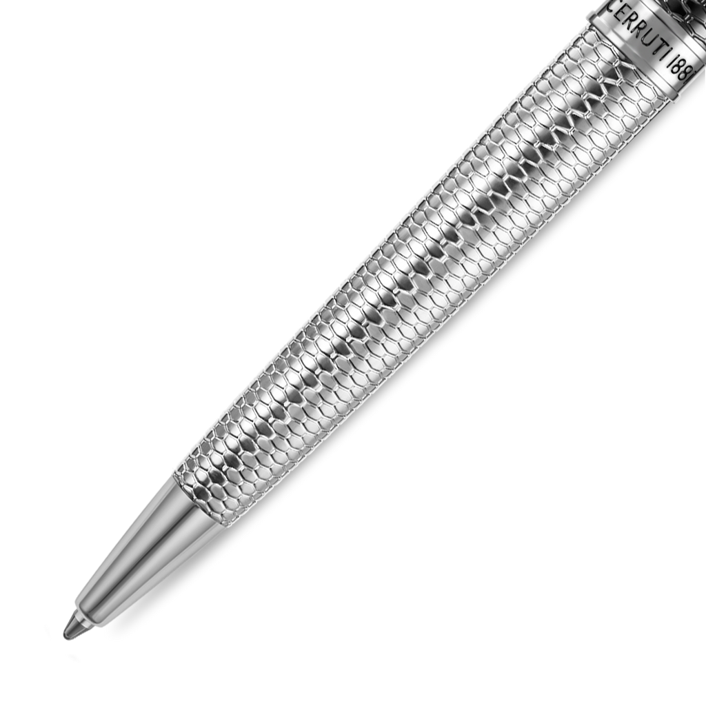 Cerruti 1881 Silver and Gunmetal Textured Ballpoint Pen