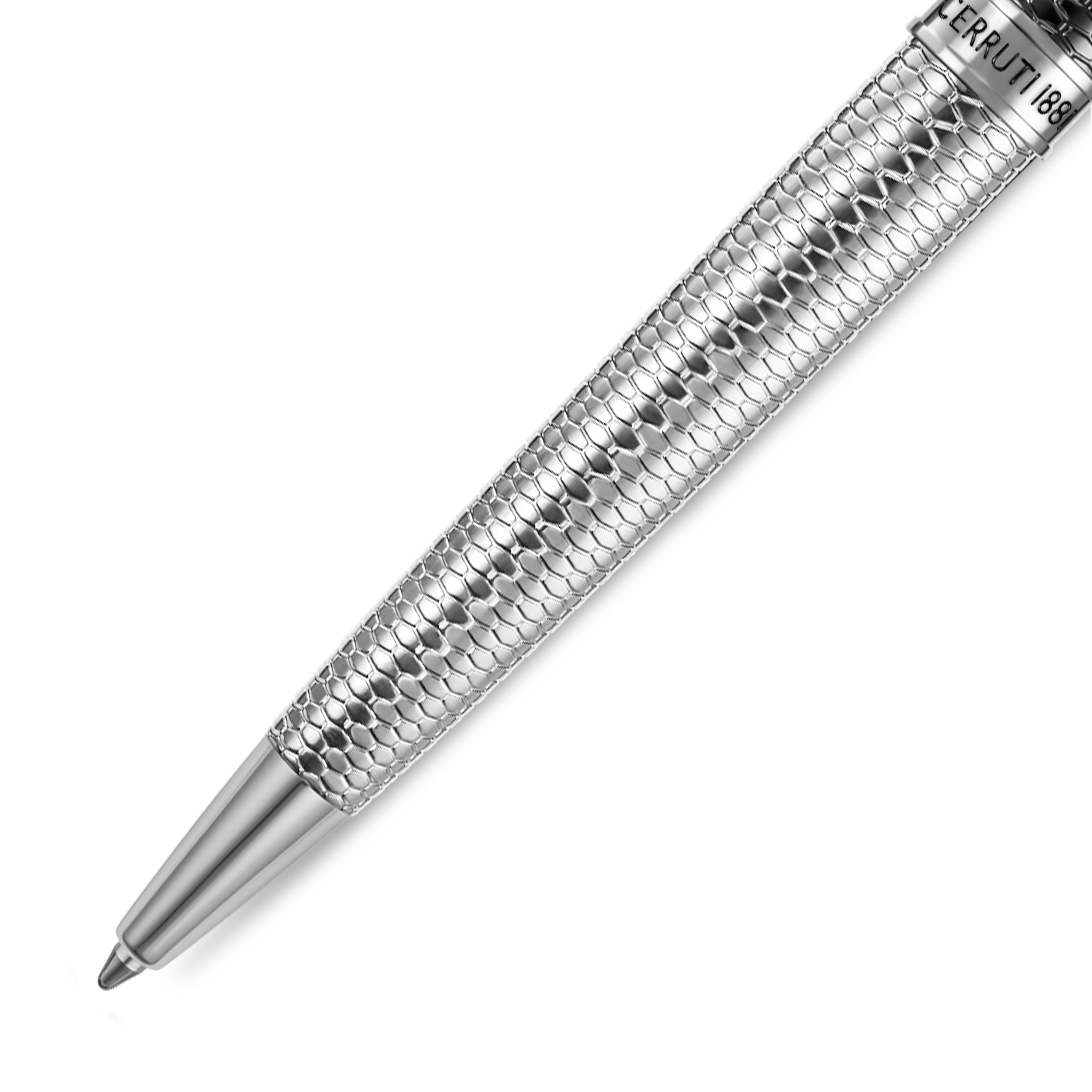 Cerruti 1881 Silver and Gunmetal Textured Ballpoint Pen