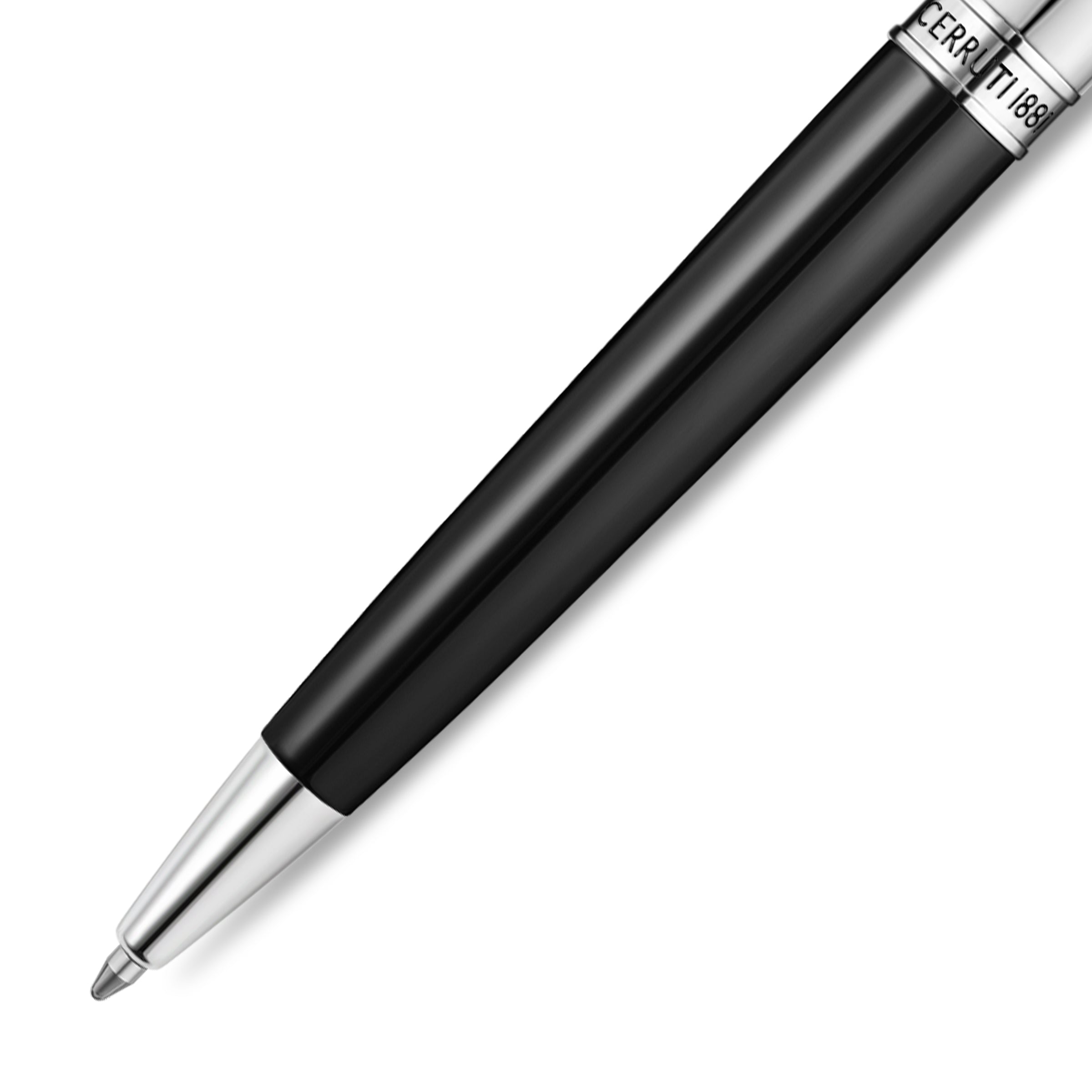 Cerruti Marco Black Enamel &amp; Stainless Steel Pen