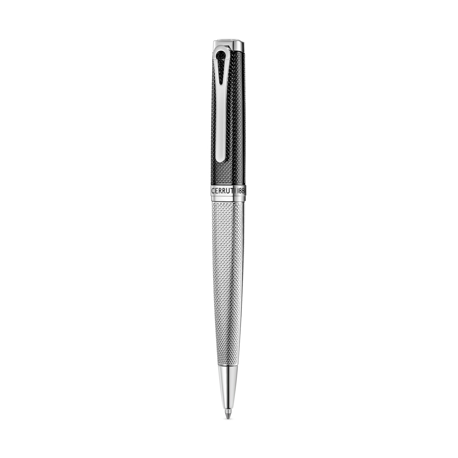 Cerruti Enzo Square Black &amp; Stainless Steel Pen