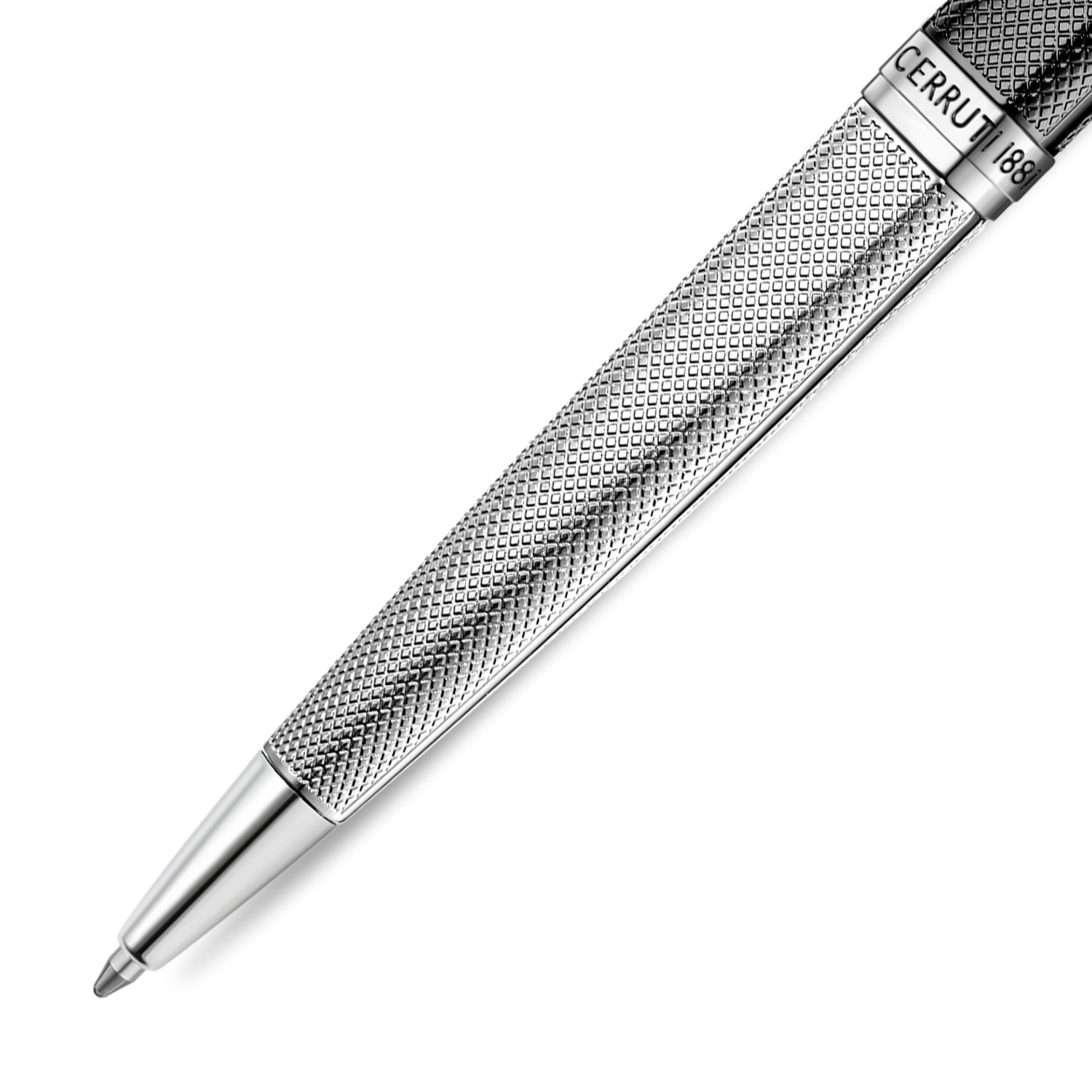 Cerruti Enzo Square Black &amp; Stainless Steel Pen