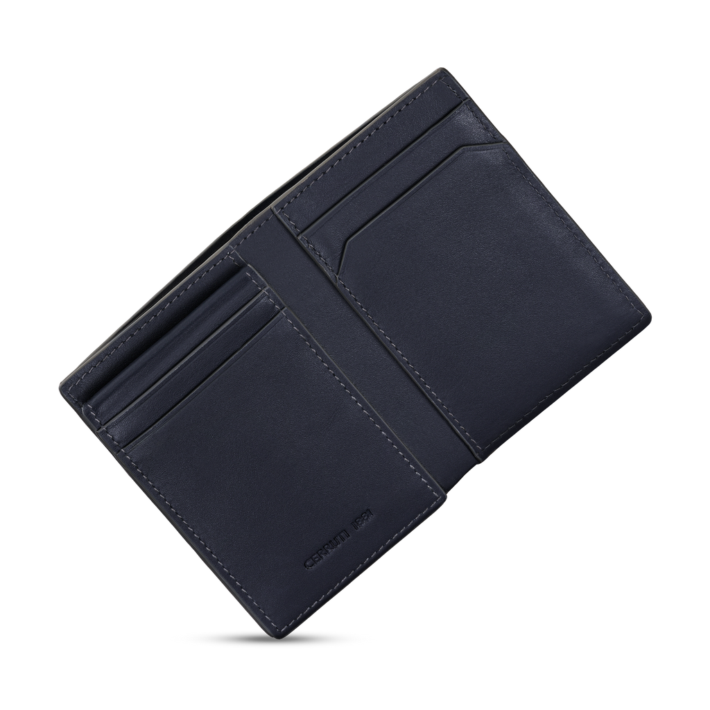 Cerruti Gents Wallet In Genuine Leather Blue