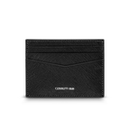 Cerruti Gents Card Holder In Genuine Leather Black
