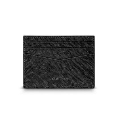 Cerruti Gents Card Holder In Genuine Leather Black