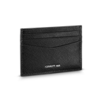 Cerruti Gents Card Holder In Genuine Leather Black