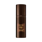 Dark brown cylindrical Tom Ford All Over Body Spray bottle with a rectangular label