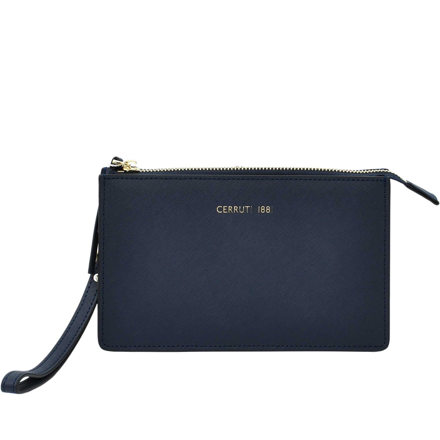 Cerruti Women's Leather Clutch Navy Bag Cerruti Women's Leather Clutch Navy Bag
