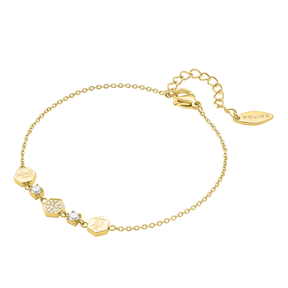 Police Charmed Hex Cubes Crystal Bracelet