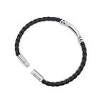 Cerruti 1881 Men's Cirrilio Black Textured Bracelet Leather