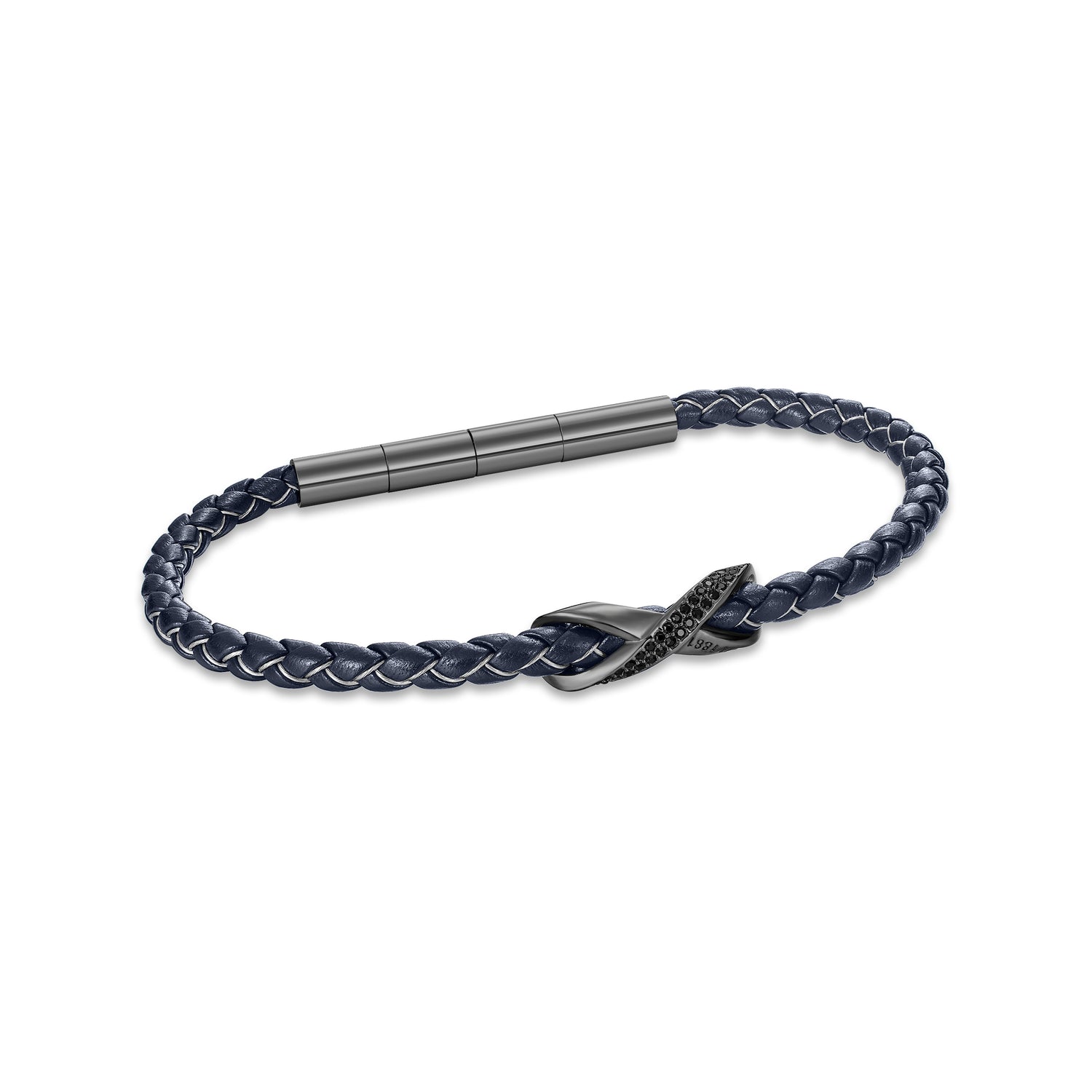 سوار جلد فرانكو IP Gun Navy سوار جلد فرانكو IP Gun Navy
