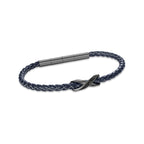 FRANCO IP GUN NAVY LEATER BRACELET