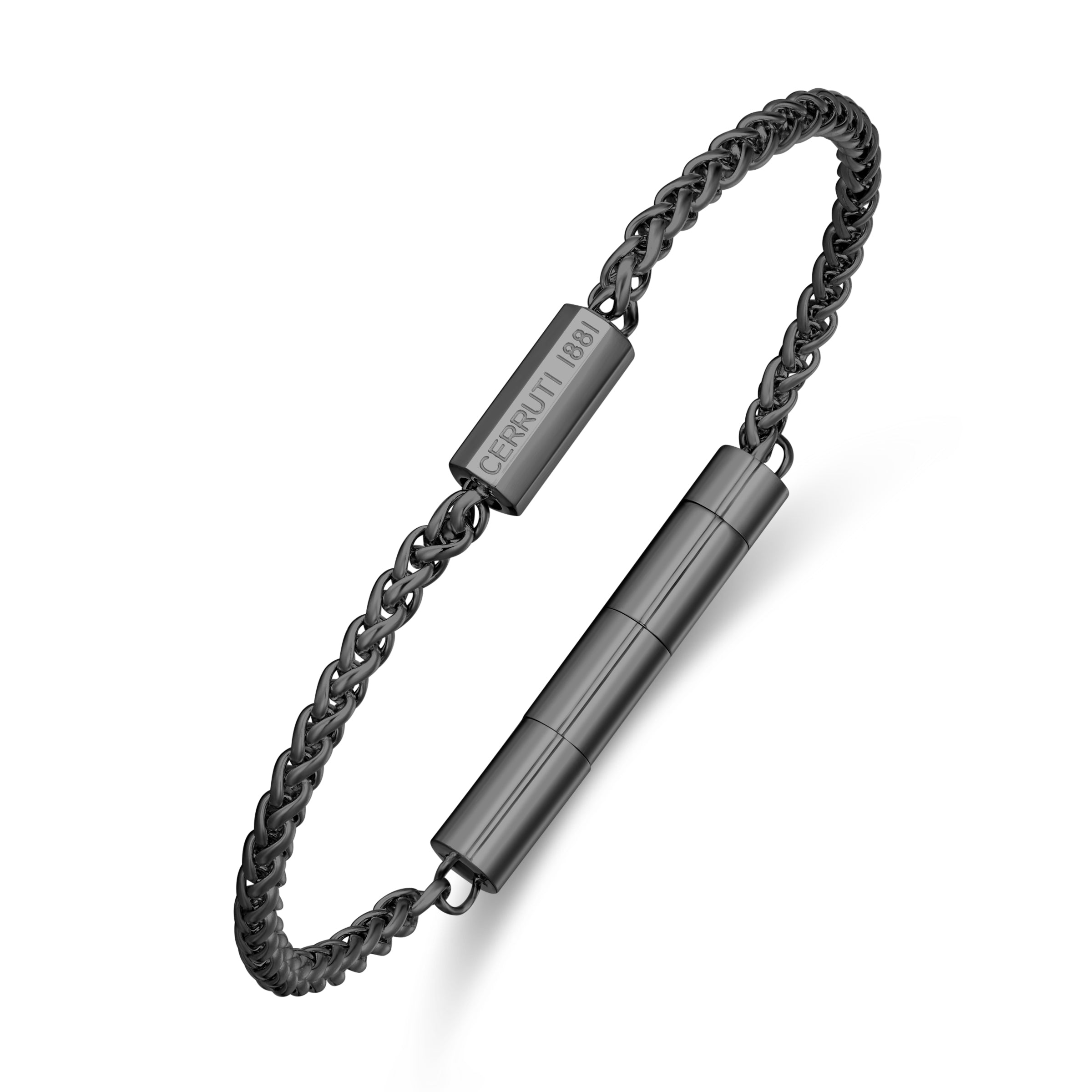 CERRUTI GUIDO SS IP BLACK WITH SMALL MOTIF CHAIN BRACELET Secondary image