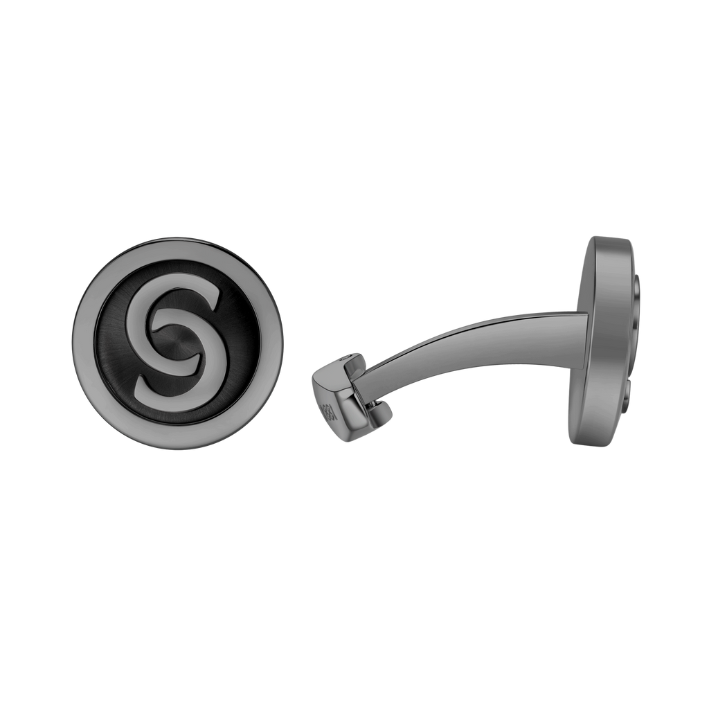 Cerruti Orlando Gun With Black Lacquer Double Cufflink