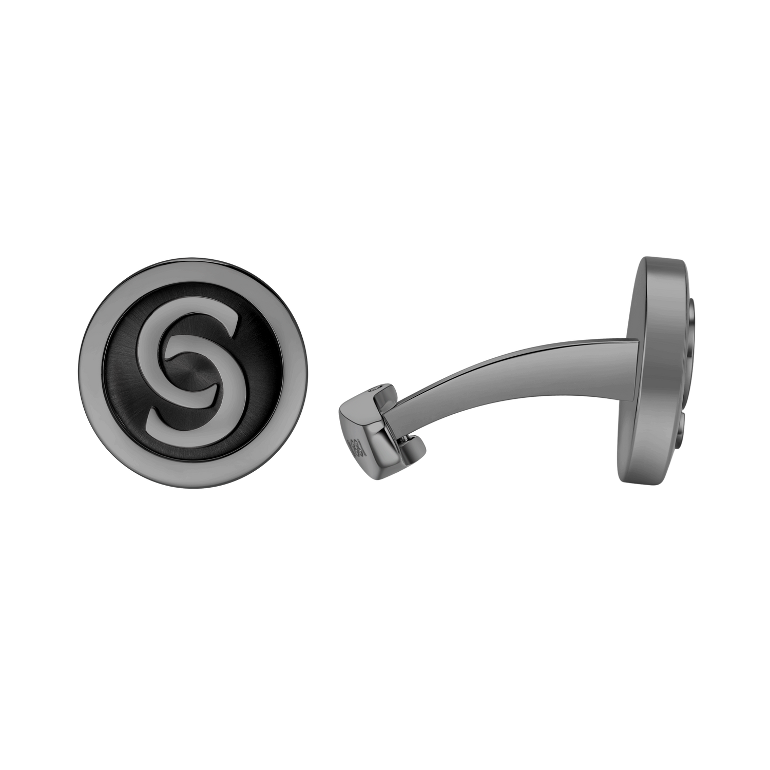 Cerruti Orlando Gun With Black Lacquer Double Cufflink
