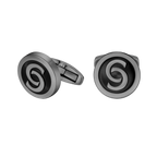 Cerruti Orlando Gun With Black Lacquer Double Cufflink