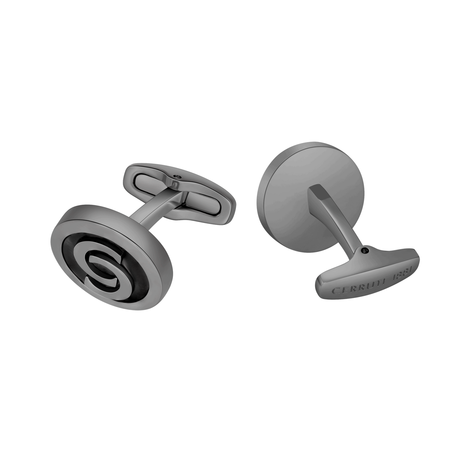 Cerruti Orlando Gun With Black Lacquer Double Cufflink Cerruti Orlando Gun With Black Lacquer Double Cufflink