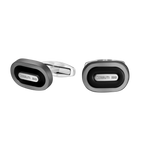 Cerruti Nicola Gun, Black Lacquer Branding Logo Cufflink