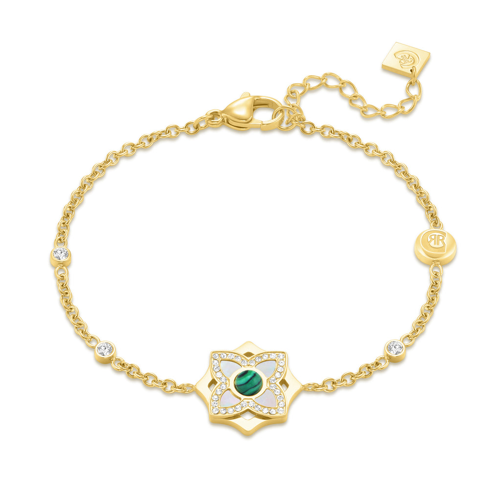 CERRUTI OTTAVIA GP MALACHITE CRYSTALS BRACELET