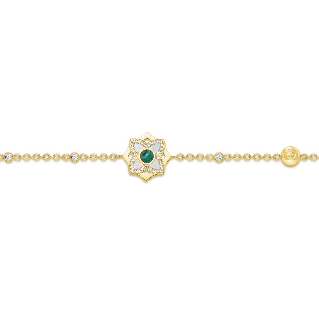 CERRUTI OTTAVIA GP MALACHITE CRYSTALS BRACELET