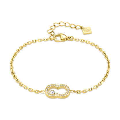CERRUTI BIANCA GP CRYSTALS C LOGO BRACELET
