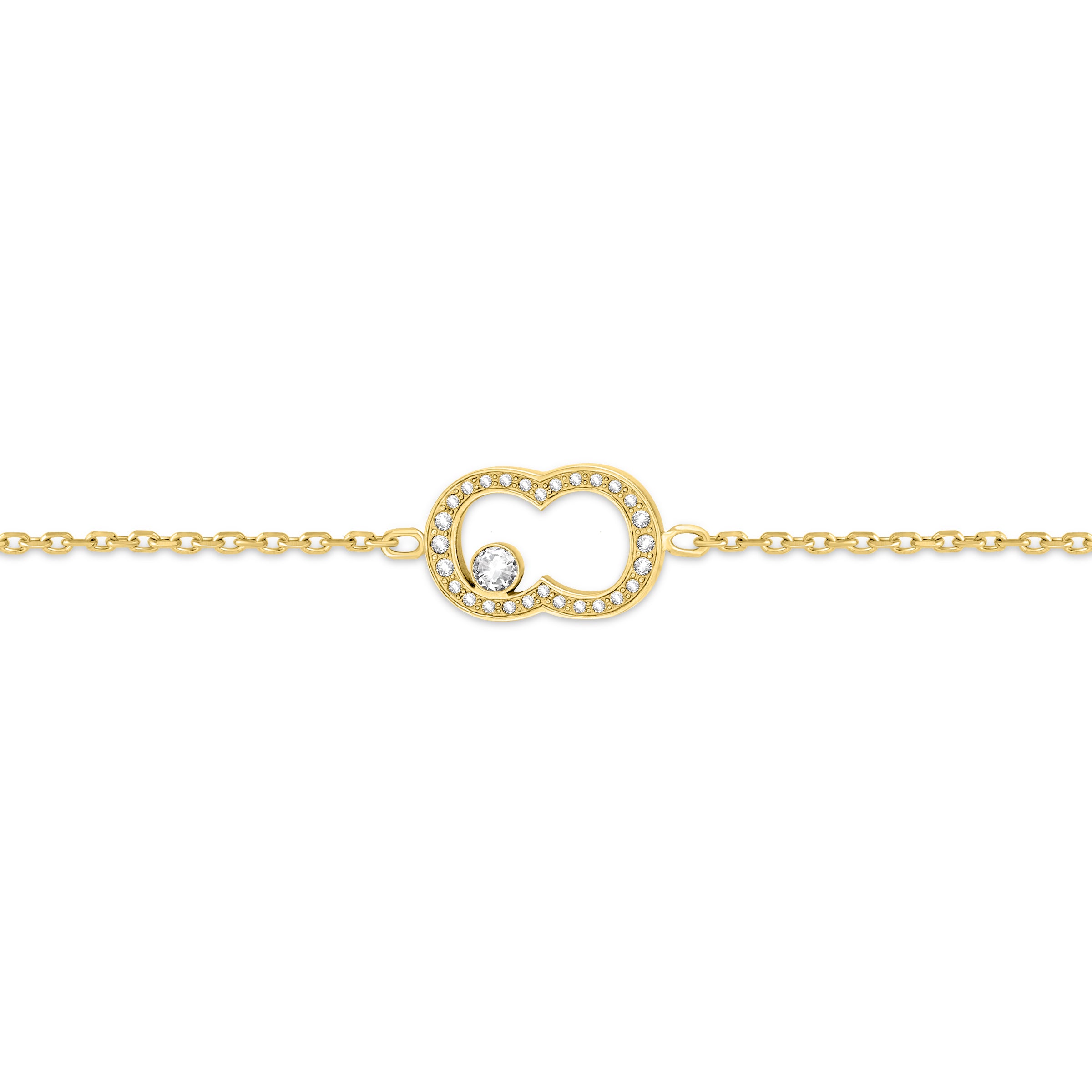CERRUTI BIANCA GP CRYSTALS C LOGO BRACELET
