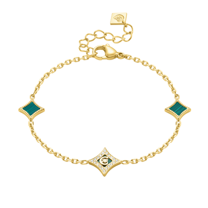 CERRUTI SILVIA GP MALACHITE MOTIF BRACELET