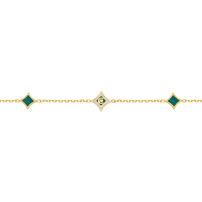 CERRUTI SILVIA GP MALACHITE MOTIF BRACELET