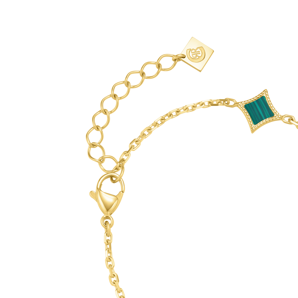 CERRUTI SILVIA GP MALACHITE MOTIF BRACELET