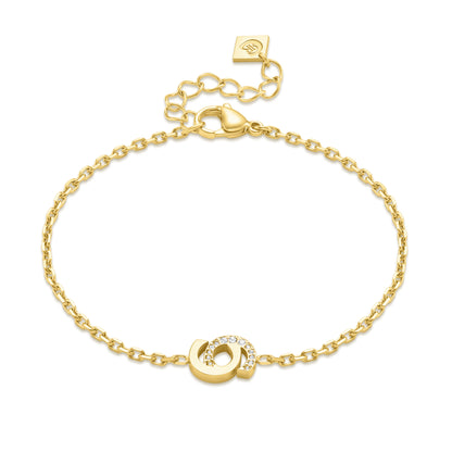 CERRUTI  ELISA GP CRYSTALS CHAIN C LOGO BRACELET