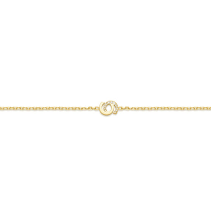 CERRUTI  ELISA GP CRYSTALS CHAIN C LOGO BRACELET