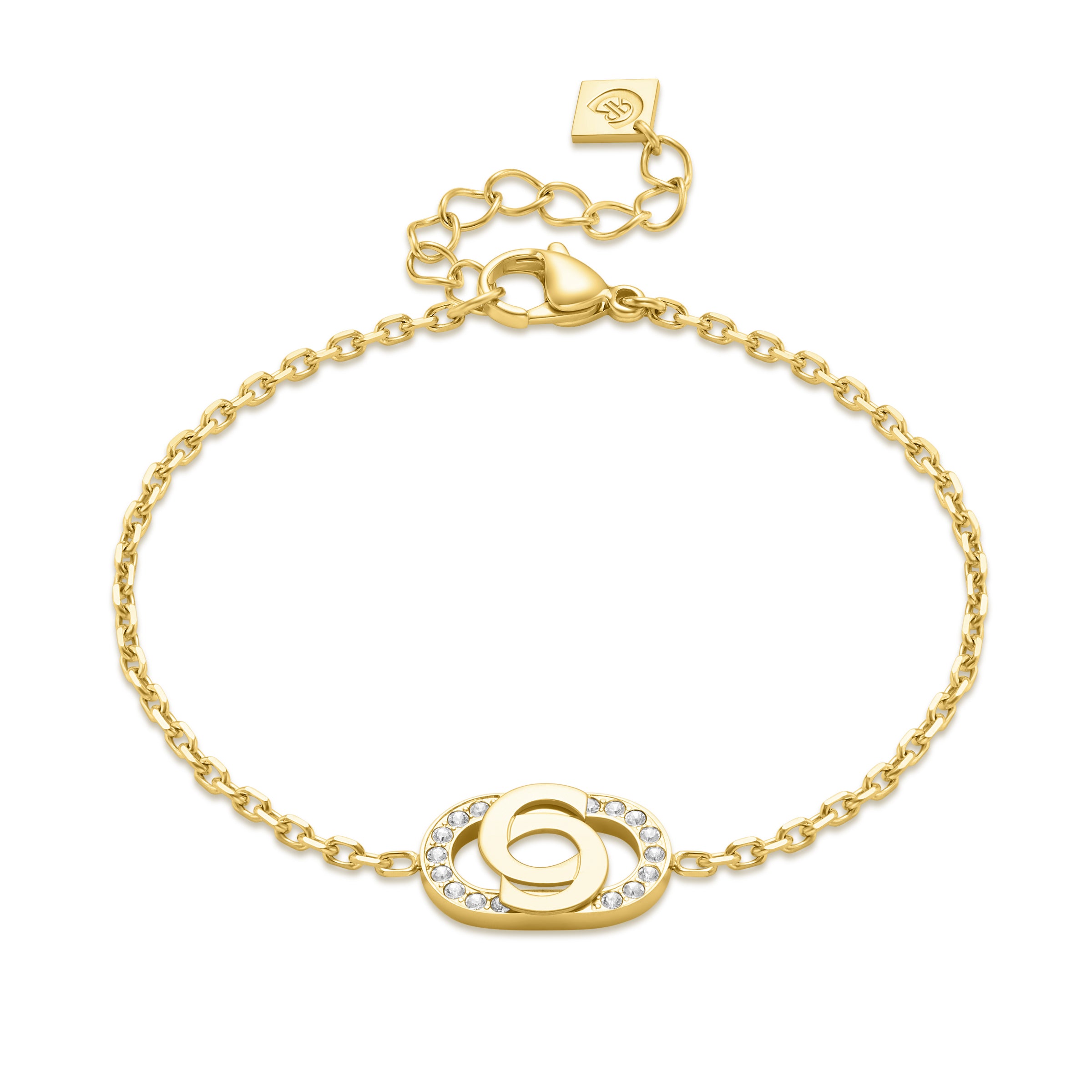 CERRUTI  ELISA GP CRYSTALS DOUBLE C LOGO BRACELET