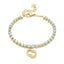 Cerruti Claudia GP Clear Tennis Double C Logo Bracelet