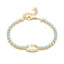 Cerruti Claudia GP Clear Tennis Double C Logo Bracelet