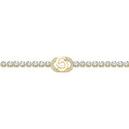 Cerruti Claudia GP Clear Tennis Double C Logo Bracelet