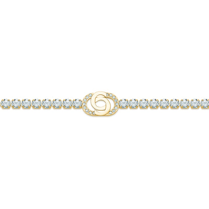 Cerruti Claudia GP Clear Tennis Double C Logo Bracelet