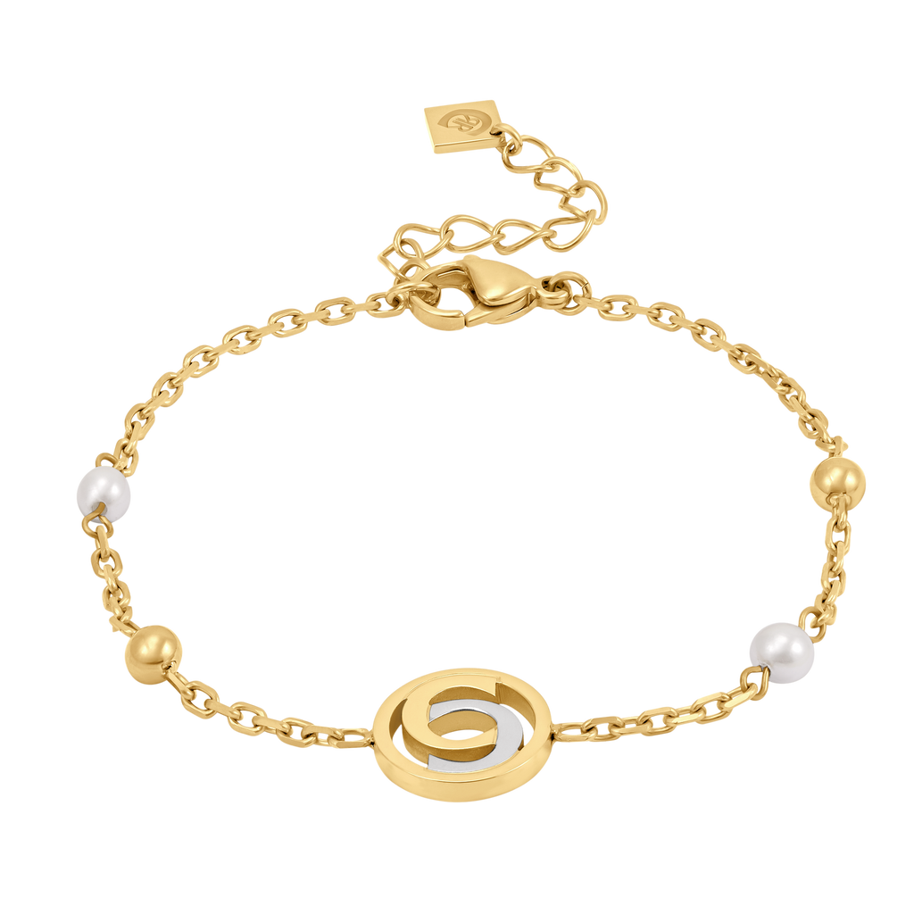 Cerruti Celeste Round Logo Motif Bracelet
