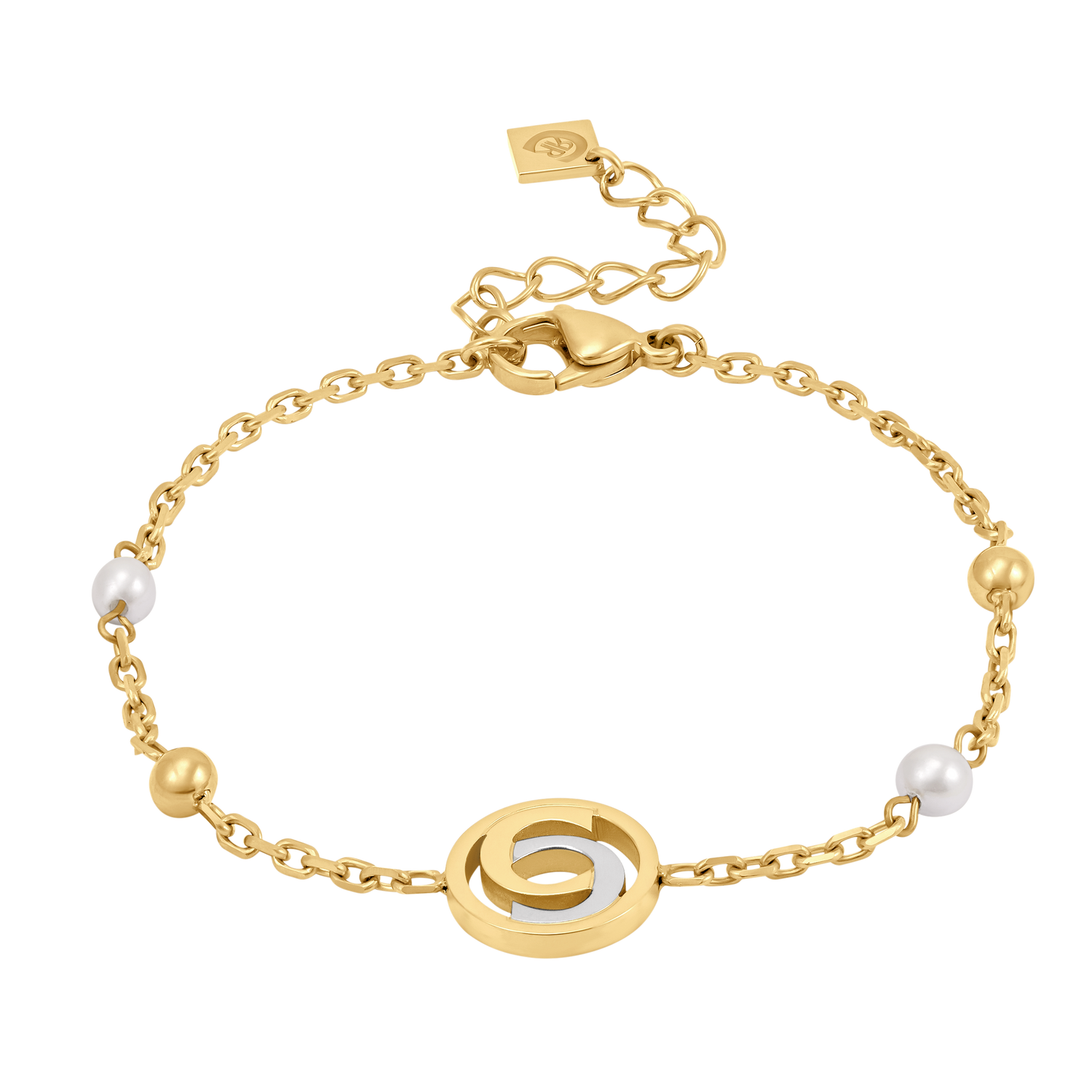 Cerruti Celeste Round Logo Motif Bracelet